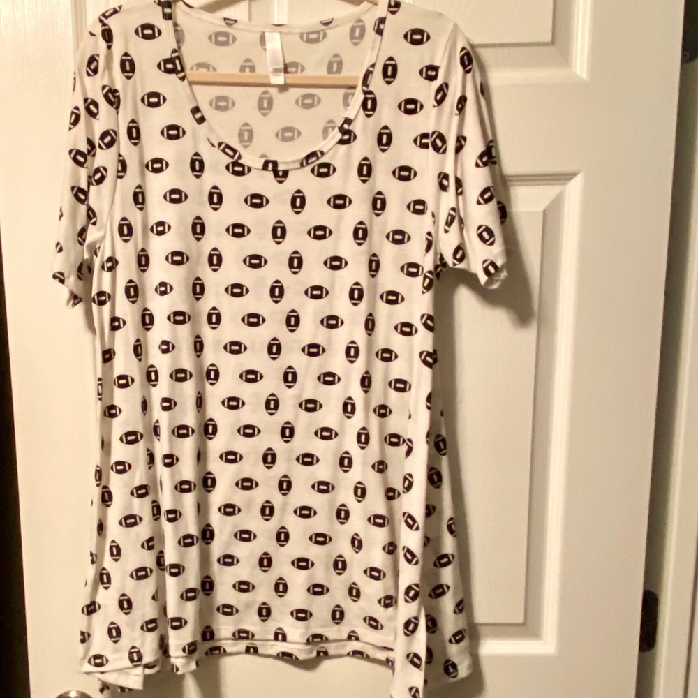 LuLaRoe Perfect T - Football 🏈 print